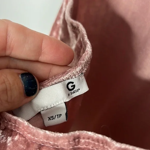 G by guess velvet mini dress in mauve women’s size XS - Picture 7 of 8